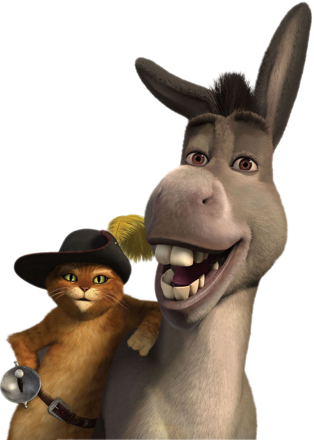 Report Abuse - Donkey And Puss In Boots (1024x1433), Png Download
