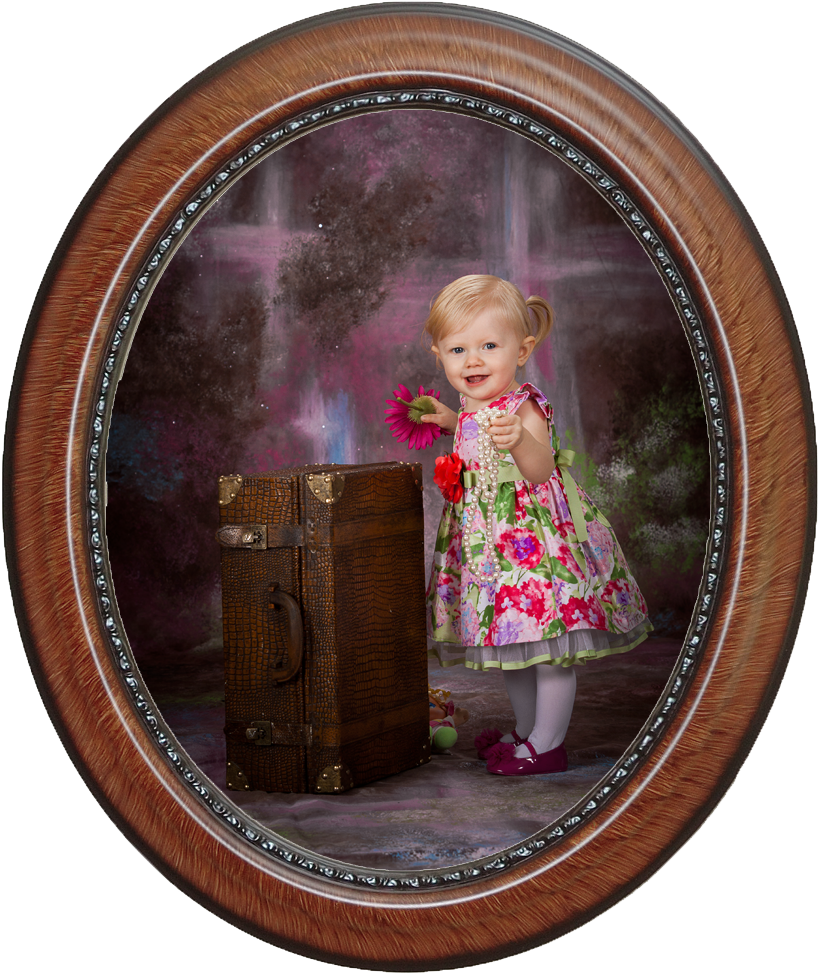 Lilly In An Oval Frame - Video Editing (859x1024), Png Download