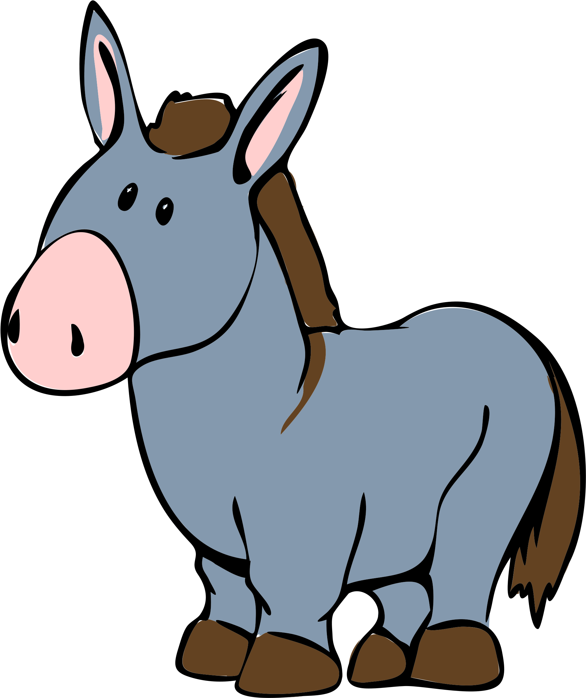 Jpg Transparent Download File Donkey Cartoon Svg Wikimedia - Donkey Cartoon (2000x2383), Png Download