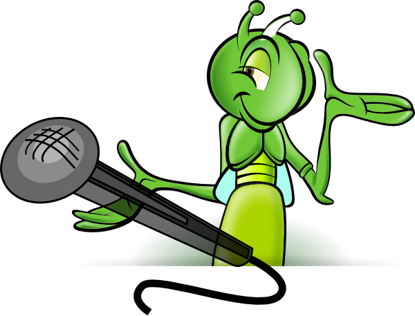 Cricket Microphone Clip Art - El Grillo Del Hogar (spanish Edition) (600x457), Png Download