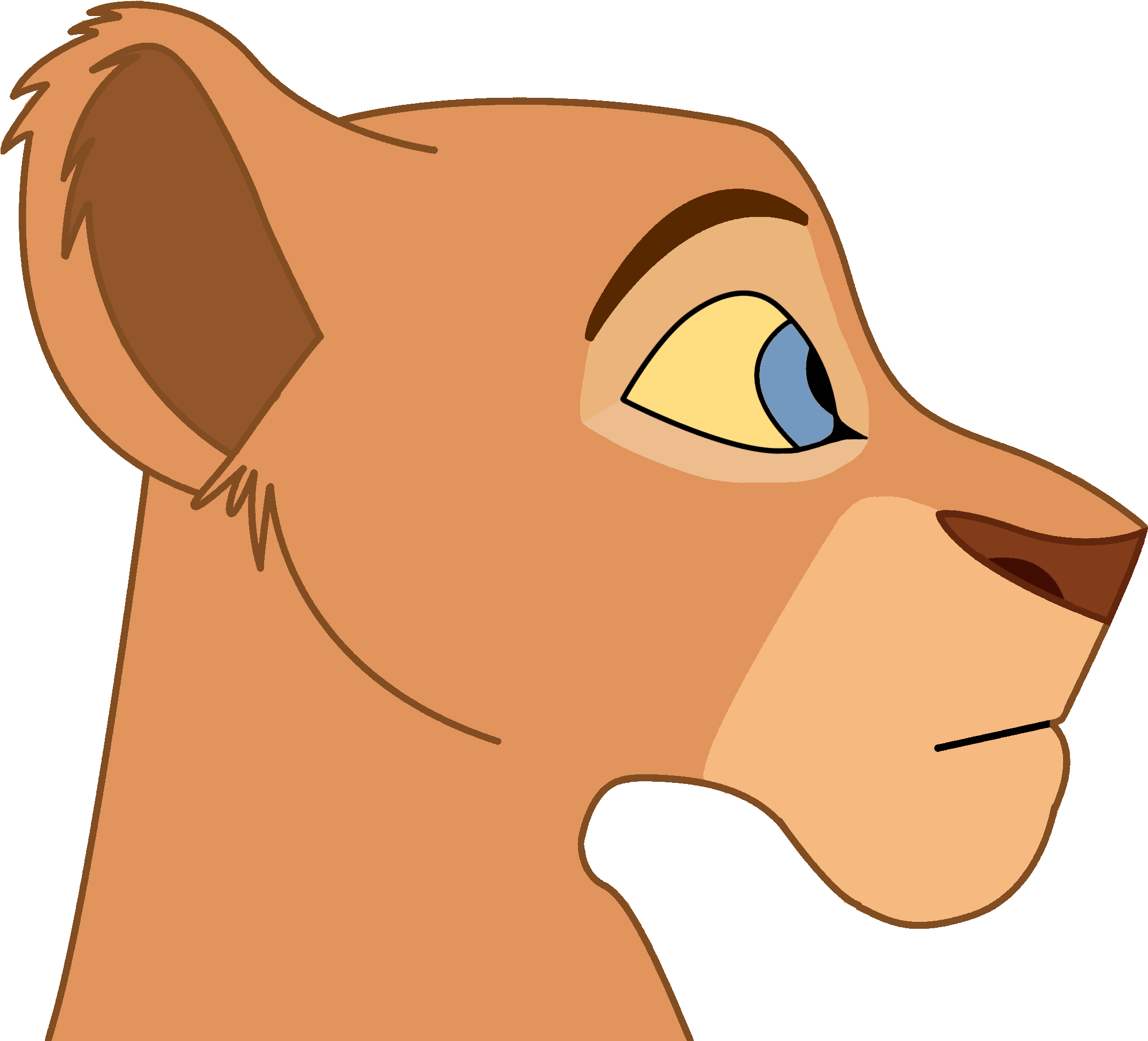 Clip Art Freeuse Stock Nala Simba Lion Lions Transprent - Lion Head To Colour (2324x2014), Png Download