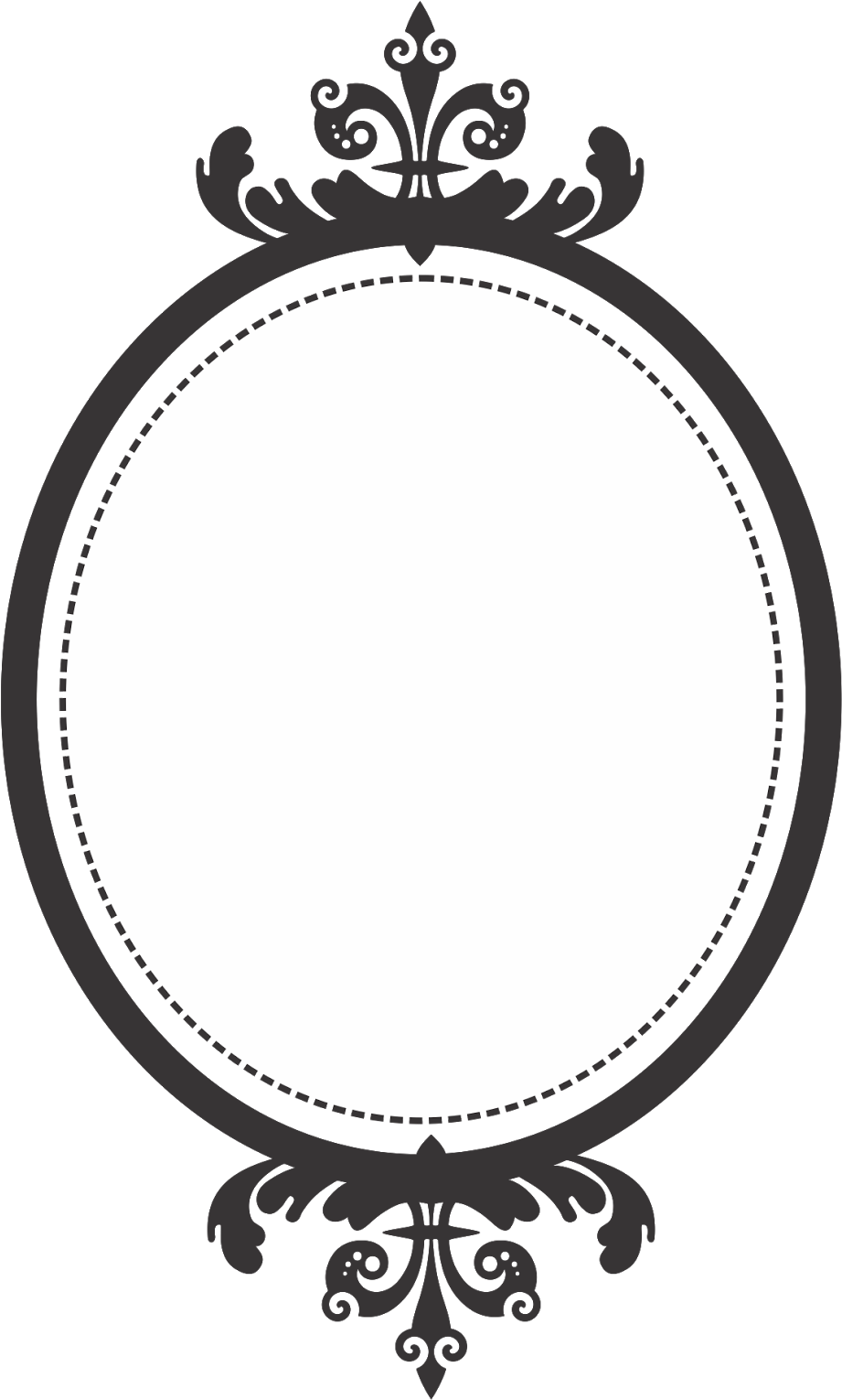 Vintage Frame Oval Png (962x1600), Png Download