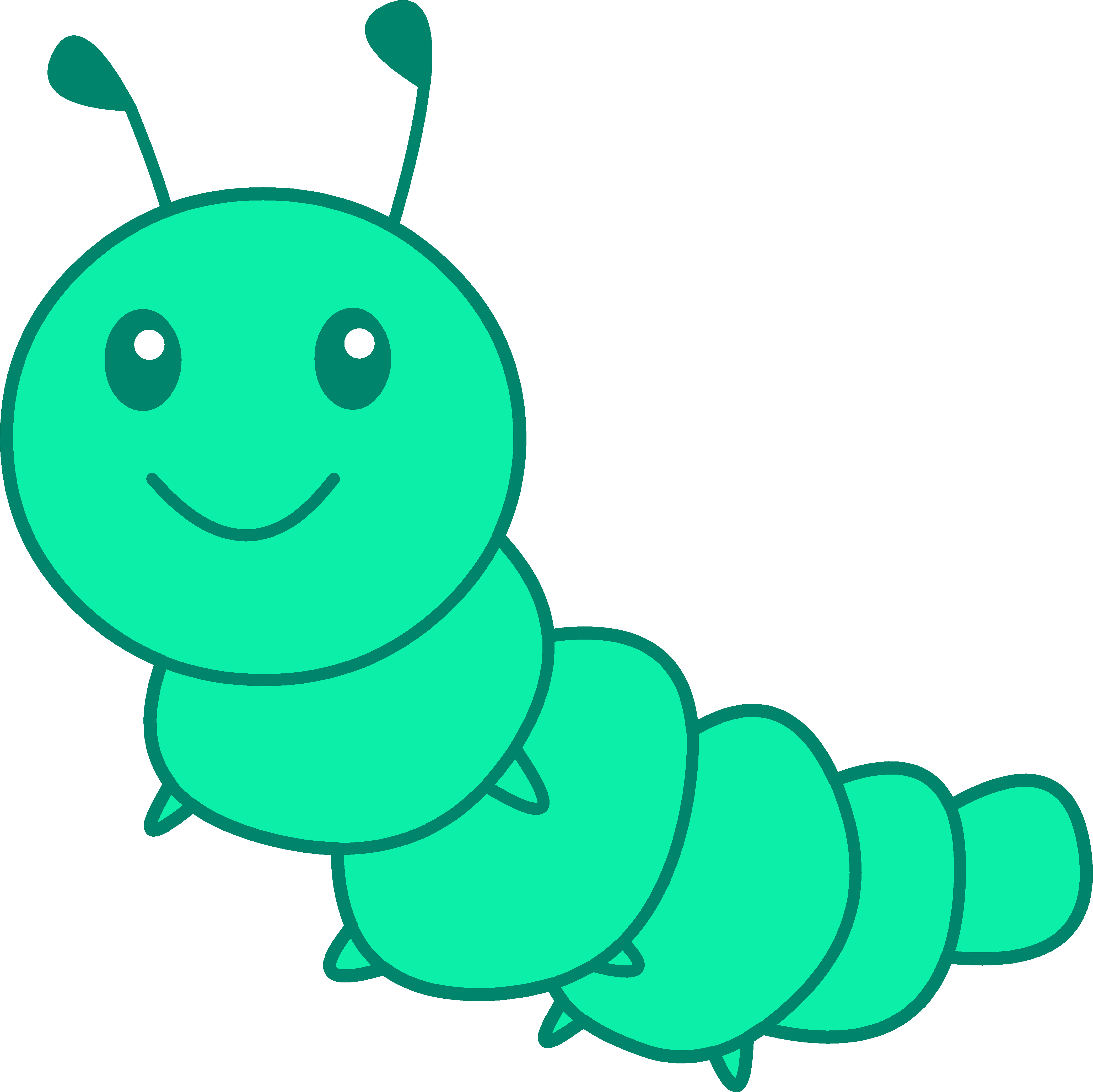 Clip Arts Related To - Clipart Caterpillar (4169x4166), Png Download