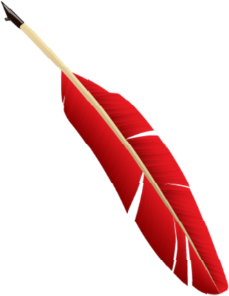 Quill Pen Png - Feather Pen Red Png (330x438), Png Download