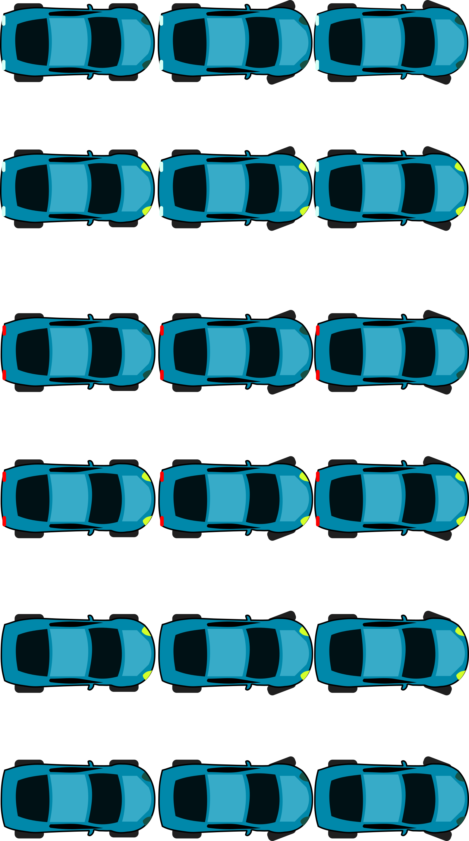 Car Sprite - Car Sprite Top Down (1556x2790), Png Download