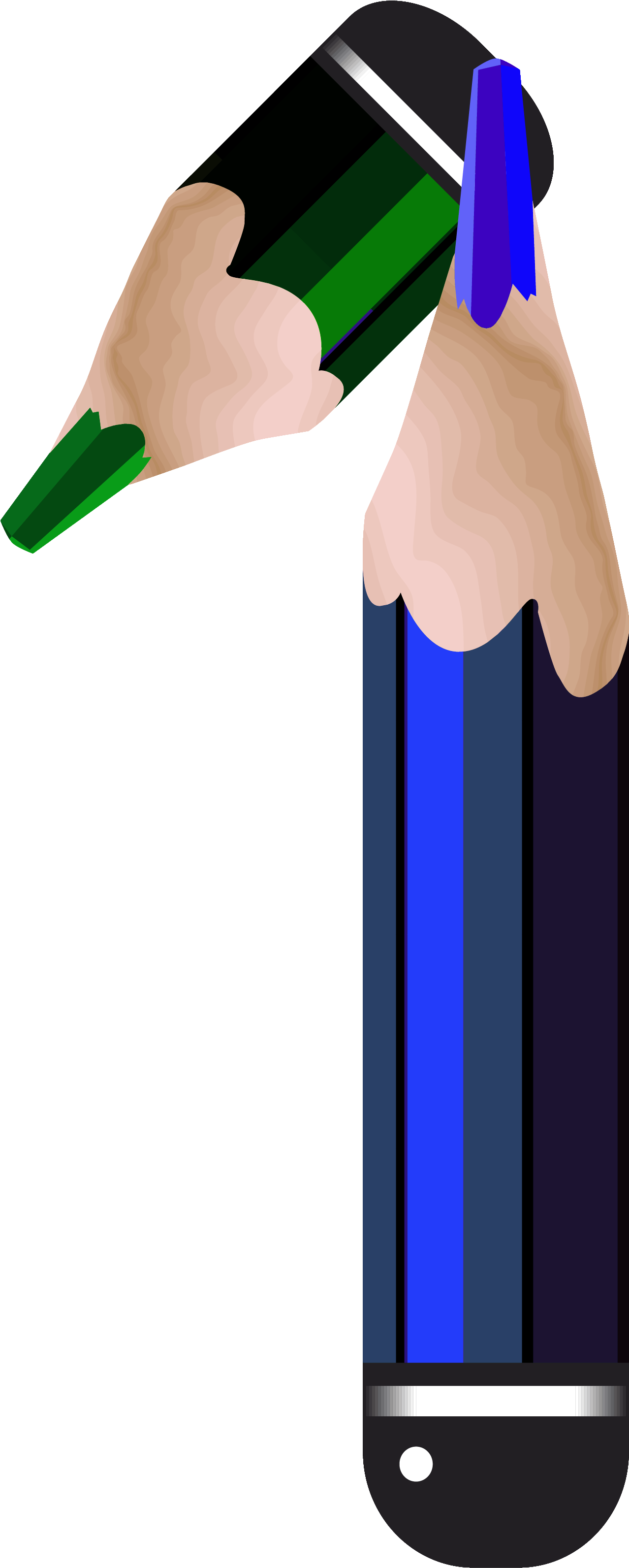 Feather Quill Pen Clip Art Free Vector - Pencil Clipart One (2199x3927), Png Download