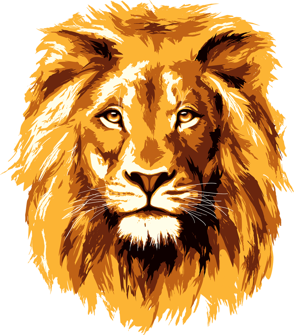 Download Front Face Pre Cut Lion Lion Vector Full Size Png Image Pngkit