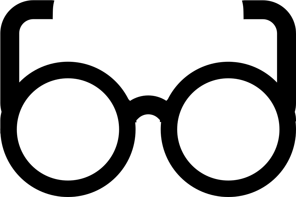 Round Glasses - - Icon (981x653), Png Download