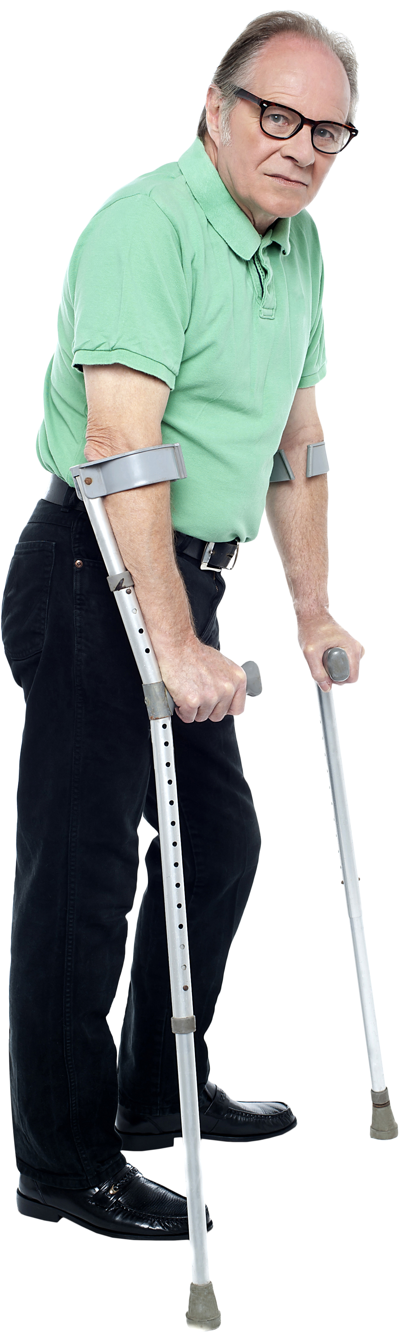 Old Man With Crutches (3200x4809), Png Download