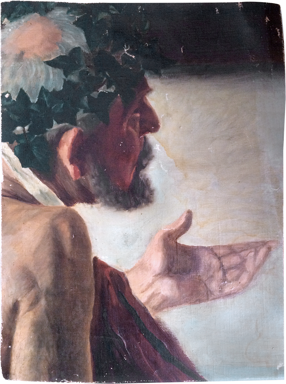 Old Master Fragment Of A Man With Head Of Leaves C - Painting (1400x1400), Png Download