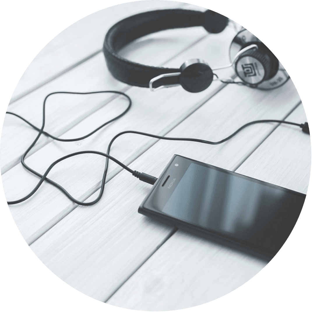 Listening Songs With Headset (1071x1071), Png Download