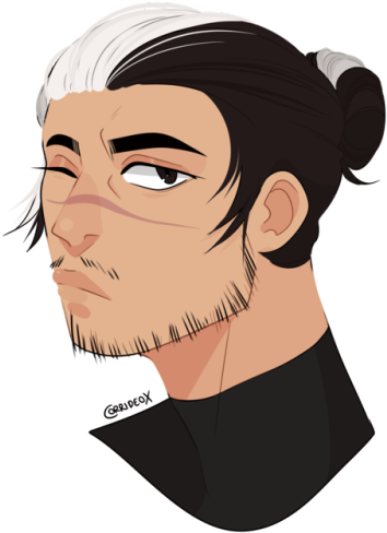 Manbun Shiro (500x499), Png Download