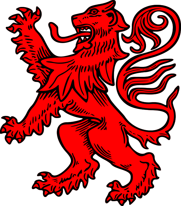 Red Lion Rampant (534x595), Png Download