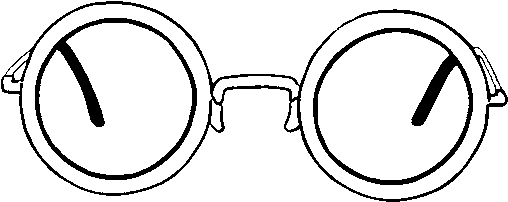 Modern Round Glasses Coloring Page - Drawing (600x470), Png Download
