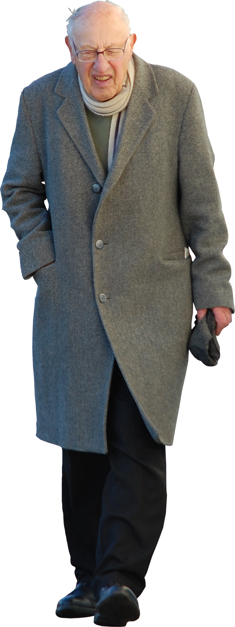 Download - Old Man In Coat (761x2027), Png Download