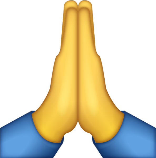 Download Prayer Emoji Png - Praying Hands Emoji Png - Full Size PNG