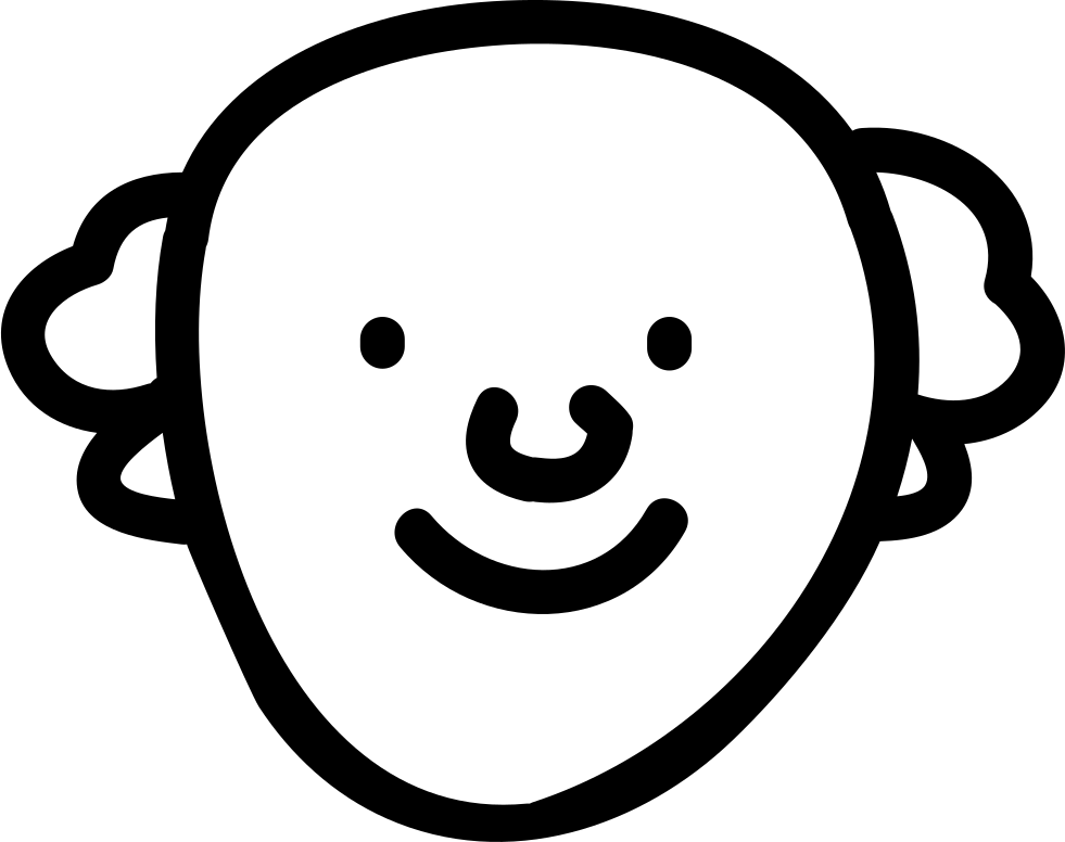 Old Man Hand Drawn Face Comments - Portable Network Graphics (981x776), Png Download