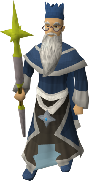 The Wise Old Man Wields A Powerful Saradomin Staff - Instagram (300x610), Png Download