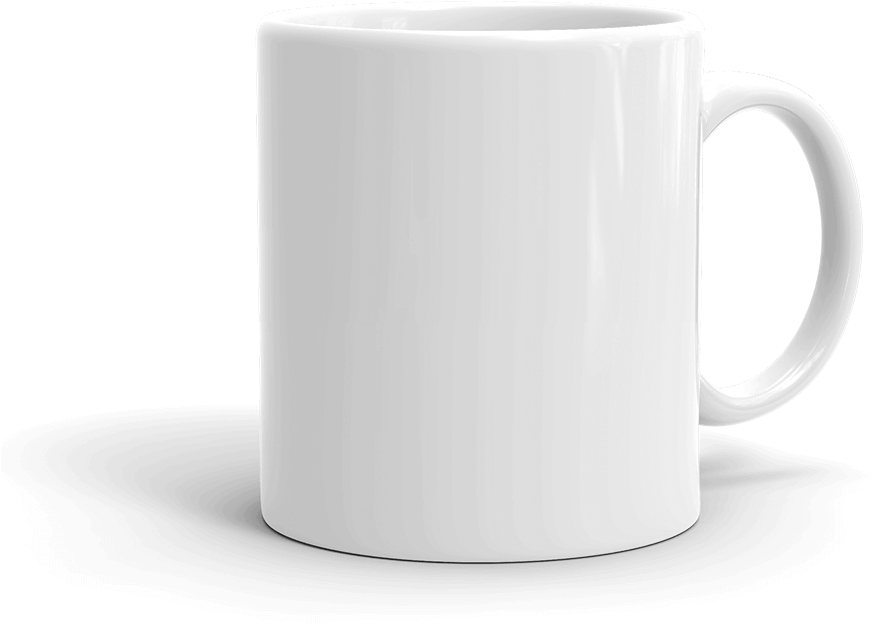 White Glossy Mug - White Mug Transparent (1000x1000), Png Download