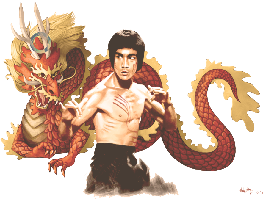Bruce Lee Png Photo - Bruce Lee Dragon Background (920x690), Png Download