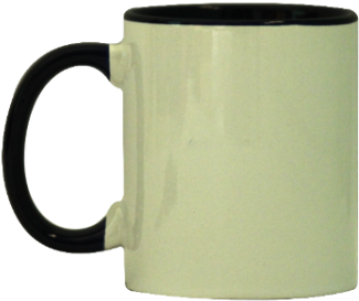 White Mug With Black Inner Color - Beer Stein (600x399), Png Download