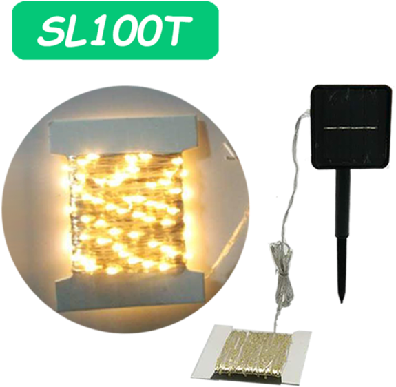 100 Led Mini Flexble Solar String Lights For Decoration - Sign (640x640), Png Download