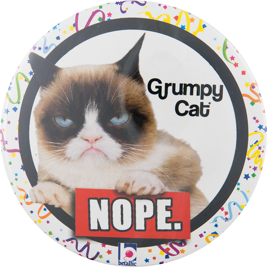 Grumpy Cat Social Lubricators Button Museum - Grumpy Cat Better With Age Balloon (1000x974), Png Download