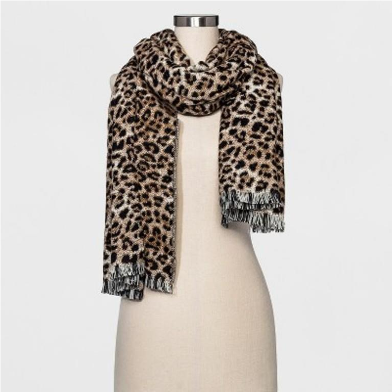 01 - Women's Scarf - A New Day Brown Leopard Print (1000x1000), Png Download