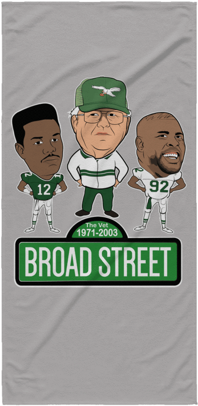 Broad Street Football Beach Towel - T-shirt (900x900), Png Download