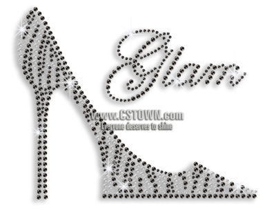 Twinkling Leopard Print High Heels Rhinestone Iron - Animal Print (450x450), Png Download
