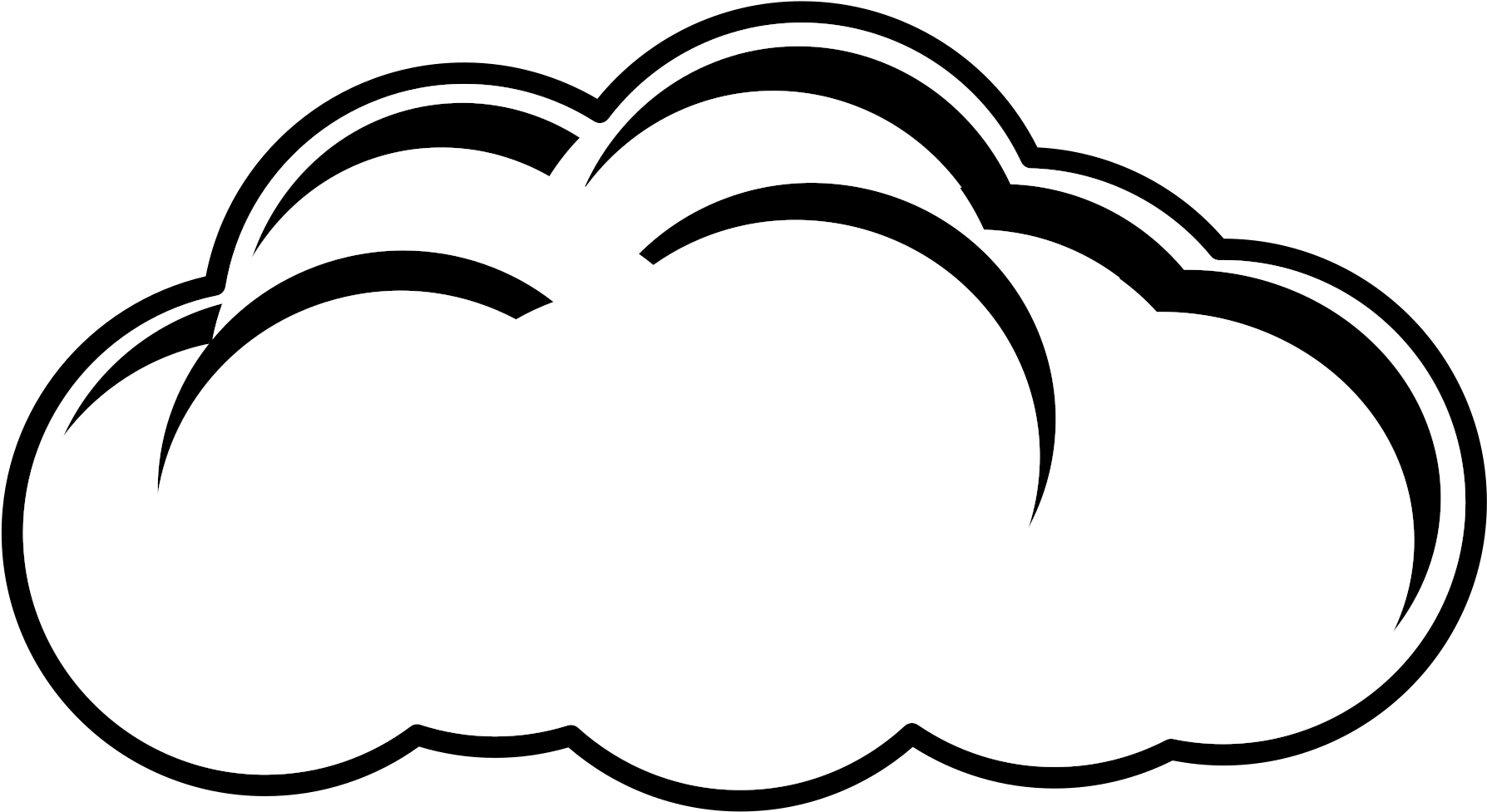 28 Collection Of Cloud Clipart Black And White Png - Rain Clip Art Black And White (500x272), Png Download