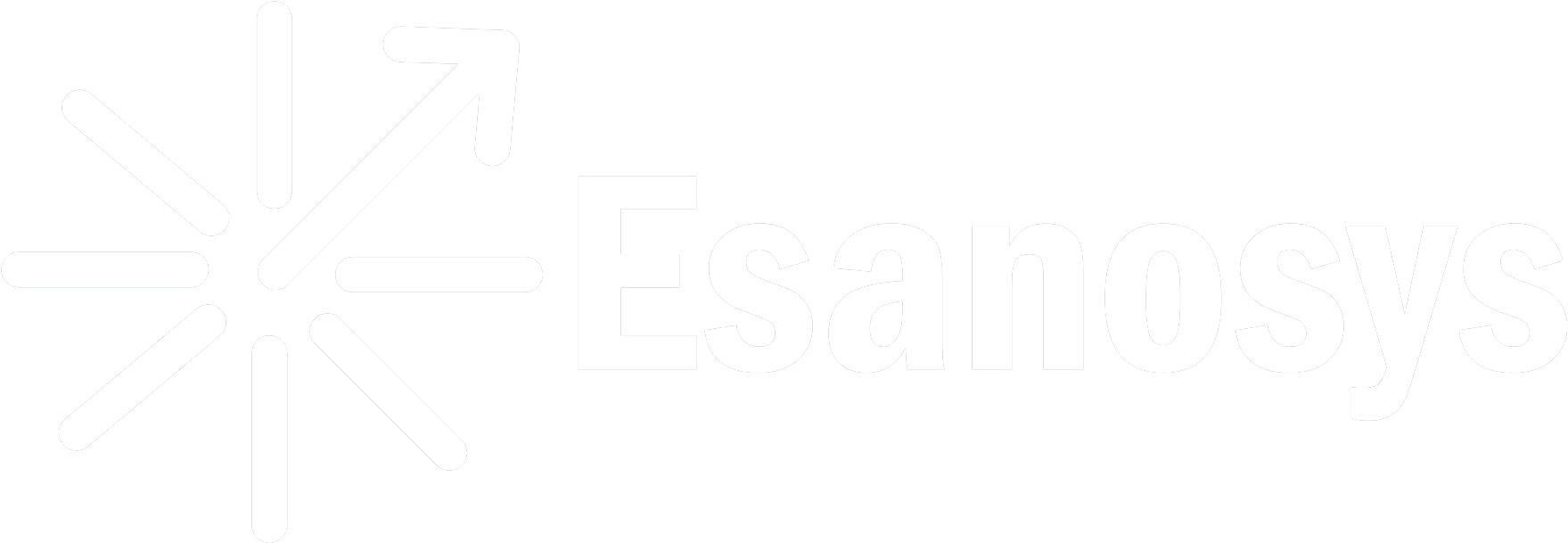 Esanosys Logos - Monochrome (2430x838), Png Download