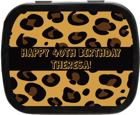 Leopard Personalized Birthday Mint Tins - Coin Purse (500x500), Png Download
