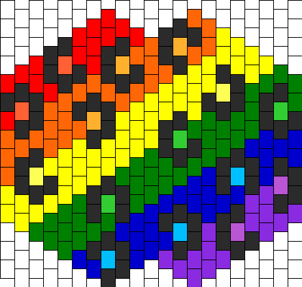 Rainbow Leopard Print Mask Bead Pattern - Plur Kandi Mask Patterns (441x418), Png Download