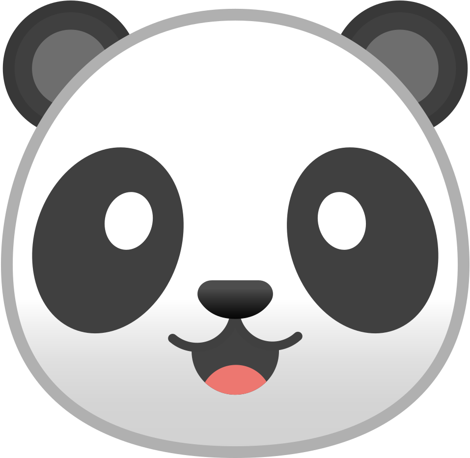 Panda Face Png Jpg Black And White Library - Panda Icon Png (1024x1024), Png Download