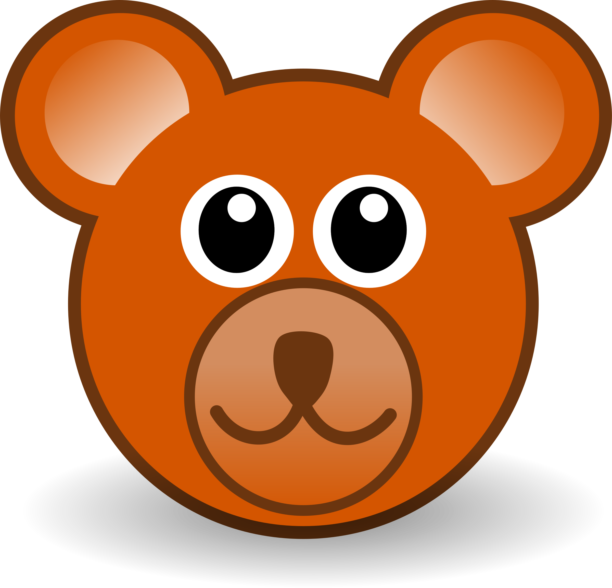 This Free Icons Png Design Of Funny Teddy Bear Face (2400x2307), Png Download