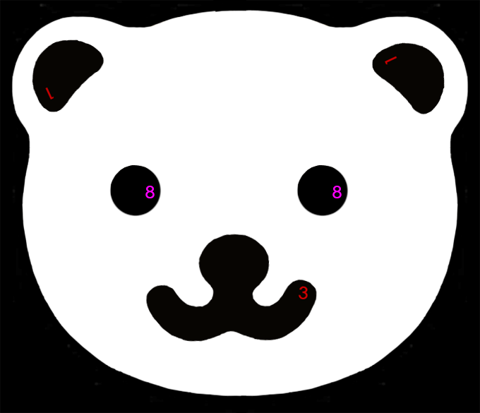 Cutezcute Bear Face (680x585), Png Download