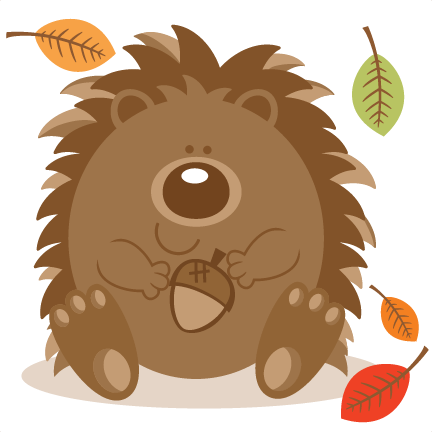 Squirrel Clipart Hedgehogs - Fall Hedgehog Clipart (432x432), Png Download