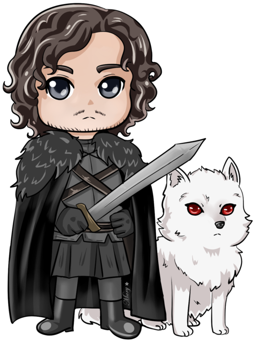 Jon Snow, Game Of Thrones Tattoo, Chibi, Fanart, Daenerys, - Game Of Thrones Chibi Jon Snow (600x715), Png Download