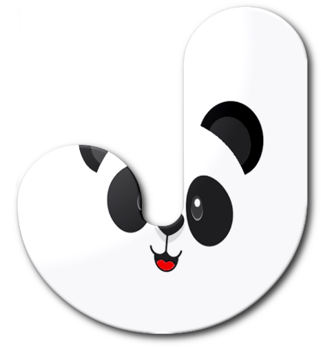Panda Bear Face Alfabeto J - Giant Panda (506x511), Png Download