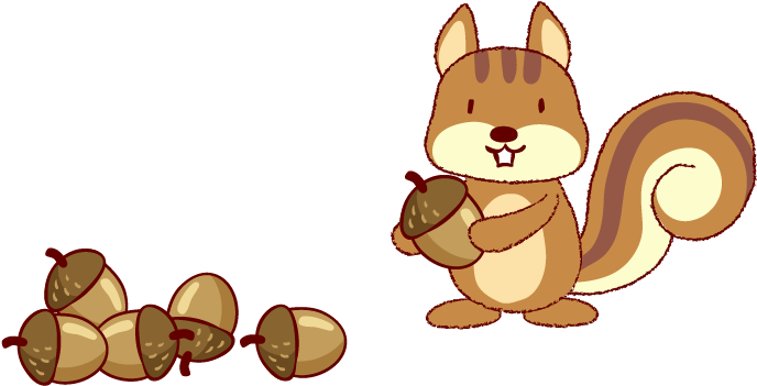 Clip Art Free Cartoon Clip Art Loves Nuts Transprent - Squirrel And Nuts Cartoon (828x385), Png Download