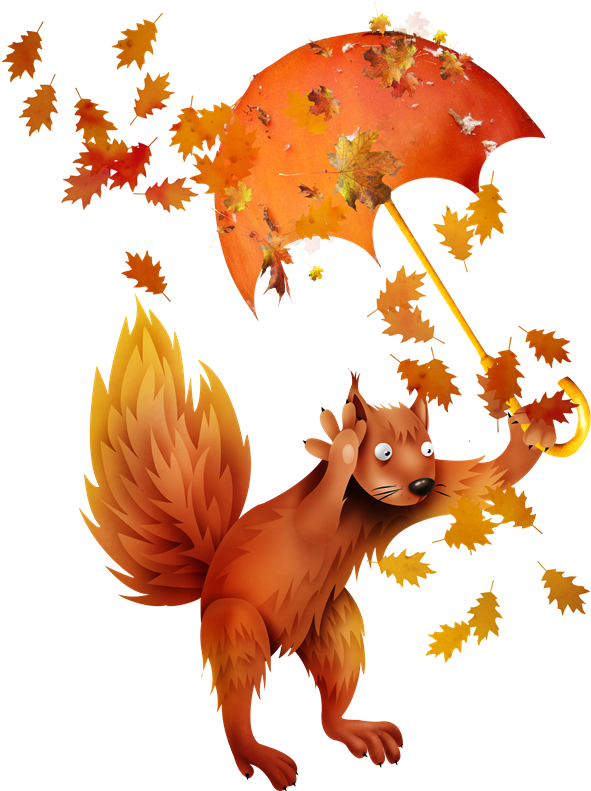 Forgetmenot Autumn Squirrels - Illustration (689x800), Png Download