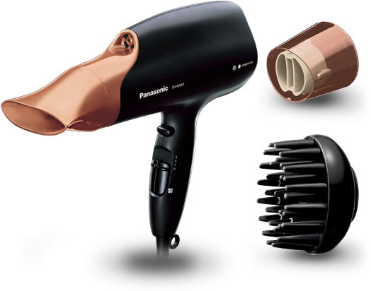 Eh Na65 Nono E Ion Hair Dryer In Rose Gold & Pink - Panasonic Nanoe Eh-na65 Hair Dryer (561x455), Png Download