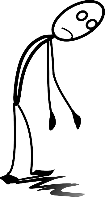 Exhausted, Tired, Sad, Stickman, Stick Figure - Sad Stick Figure (340x640), Png Download