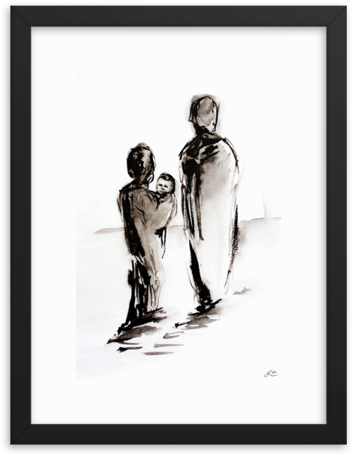 "born A Refugee" By Lisle Gwynn Garrity - Picture Frame (1000x1000), Png Download