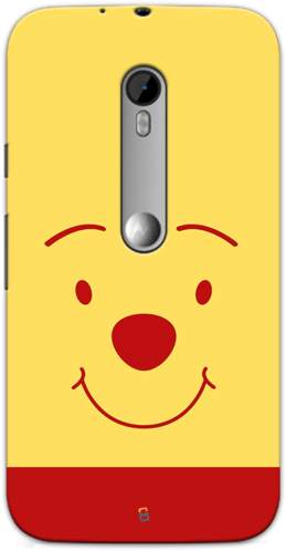 Teddy Bear Face Motorola Mobile Cover - Mobile Phone (388x500), Png Download