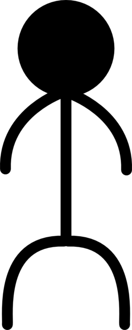 Stickman Png (260x650), Png Download
