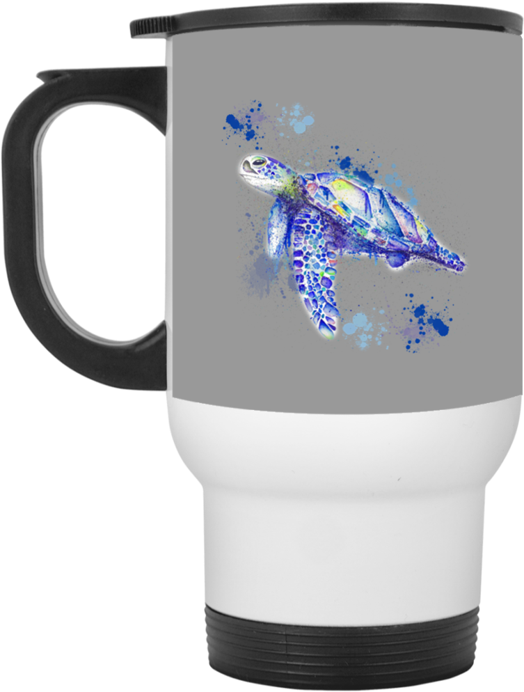 Watercolor Sea Turtle Mugs - Mug (1024x1024), Png Download
