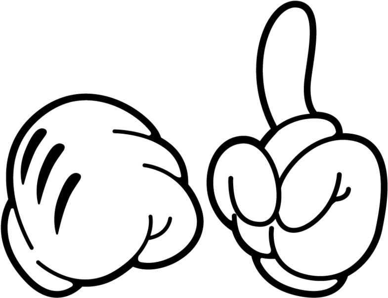 15 Mickey Gloves Png For Free Download On Mbtskoudsalg - Mickey Mouse Hand 1 (1000x695), Png Download