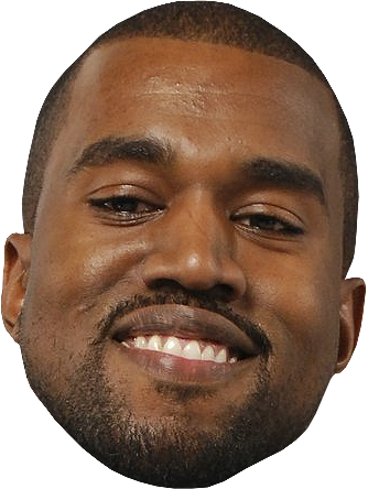 Kanye West Face Png (334x444), Png Download